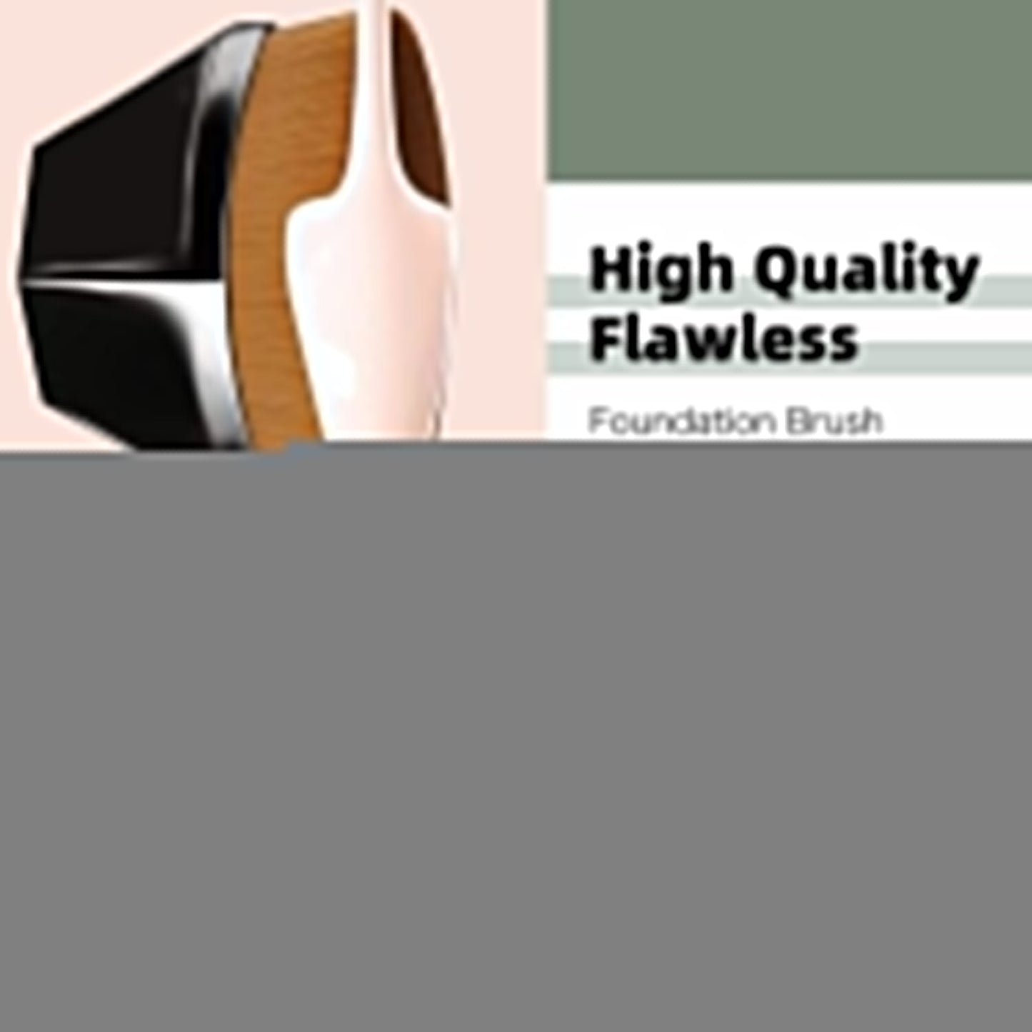Foundation Makeup Brush Flat Top Hexagon Face Blush Liquid Powder Foundation Brush for Blending Liquid (Black) (Pack of 1)