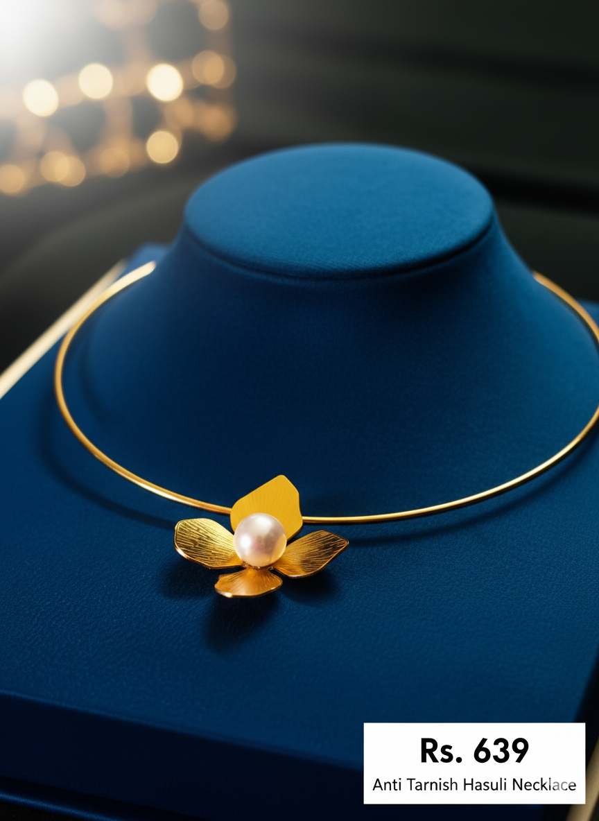 Anti tarnish hasuli necklace