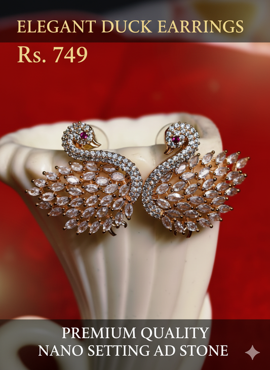 Elegant Duck Earrings