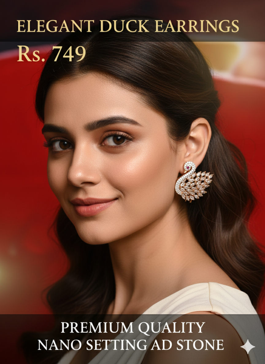 Elegant Duck Earrings