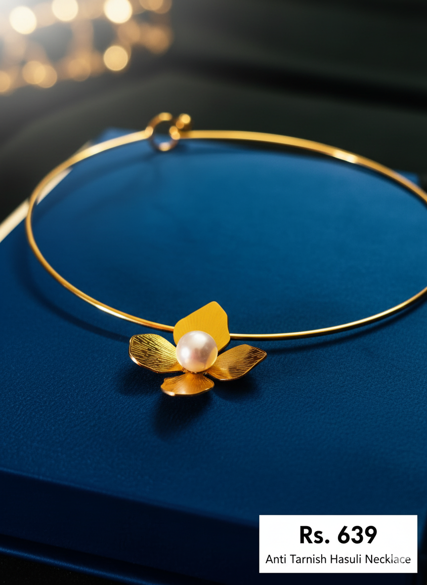 Anti tarnish hasuli necklace